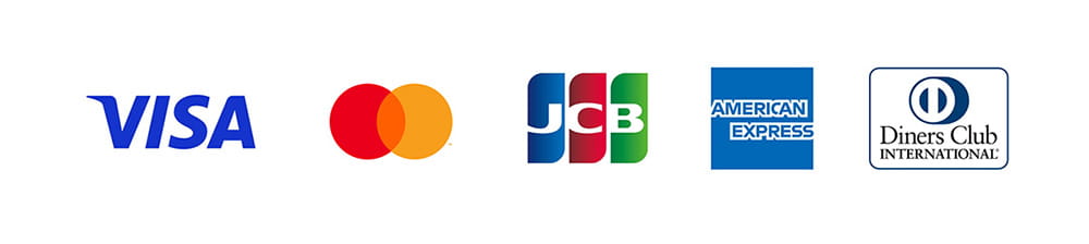 JCB VISA MASTERCARD AMERICAN EXPRESS Diners