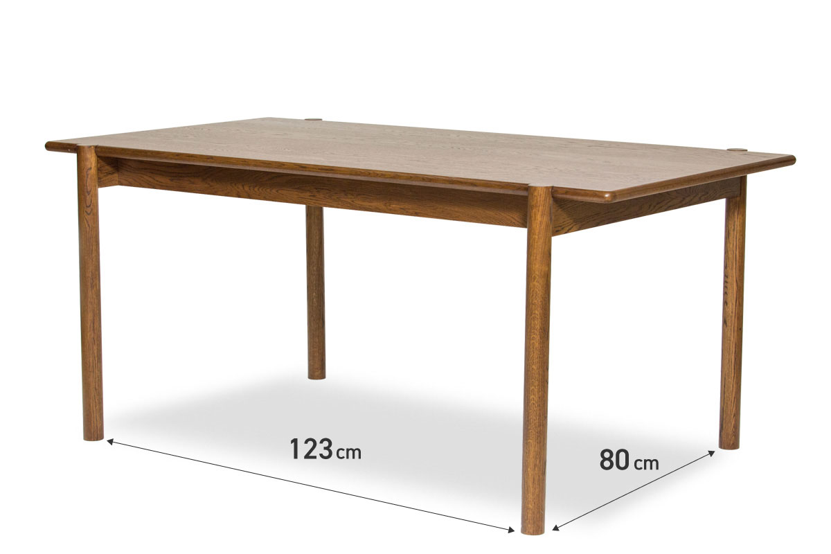 E-comfort アンドラ 丸脚ダイニングテーブル 160cm オーク ブラウン塗装【在庫限り】 | 