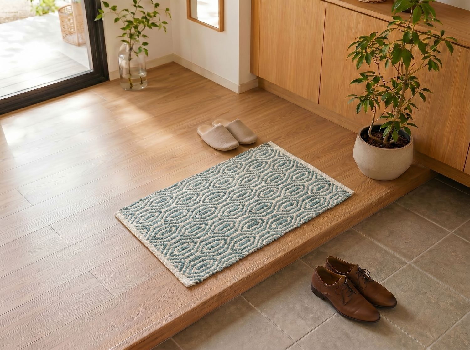 ジュートラグ】クラフト103 50x80cm ライトブルー | E-comfort 公式